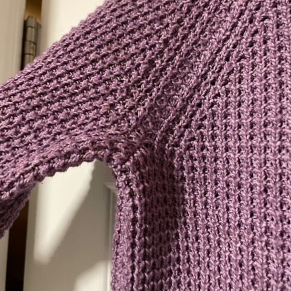 American Eagle Dreamspun cropped mockneck sweater purple XS - Picture 10 of 12